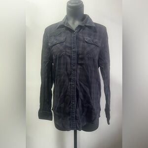 Harley-Davidson Plaid Black Button-Down Shirt